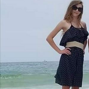 Anchor pattern tube top dress